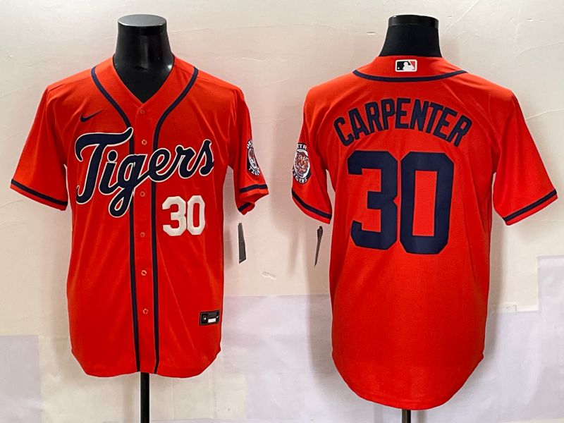 Men 2025 Detroit Tigers #30 Carpenter Orange Game Nike MLB Jersey style 3->chicago cubs->MLB Jersey